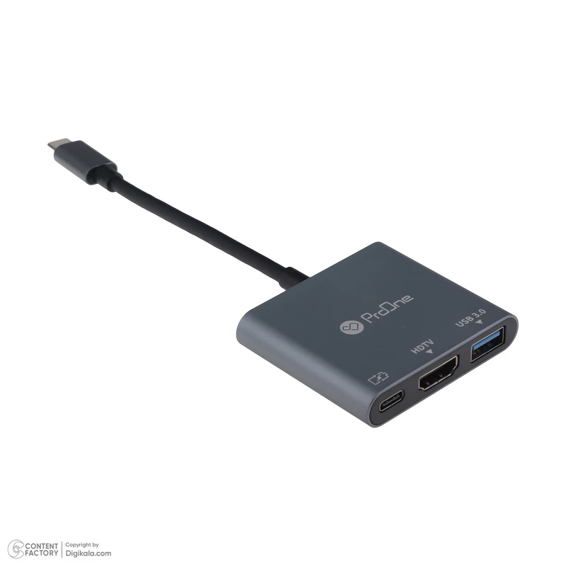 هاب 3 پورت تایپ سی پرووان مدل PHU552