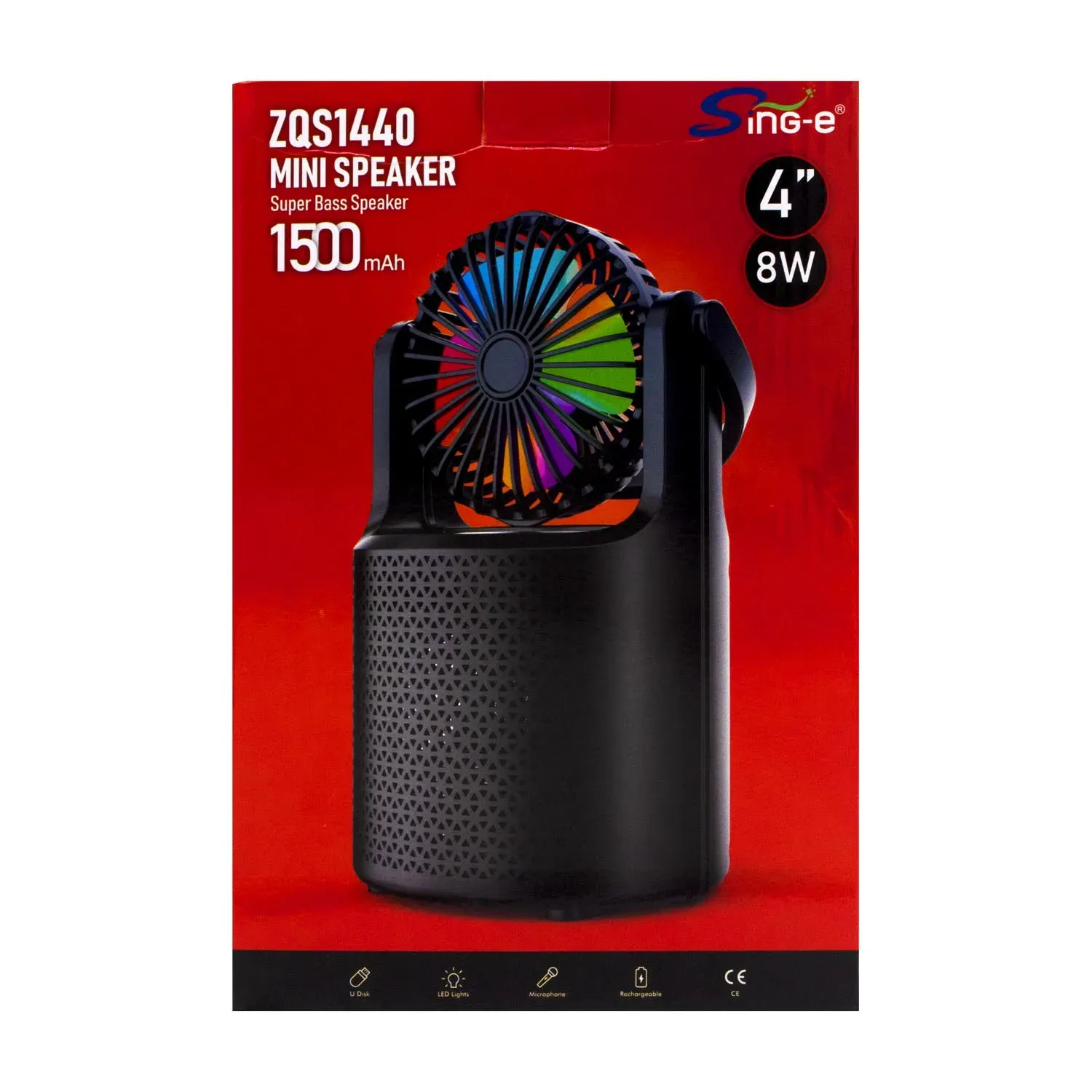 اسپیکر بلوتوثی فن دار 4 اینچ ZQS مدل ZQS1440 - Image 4