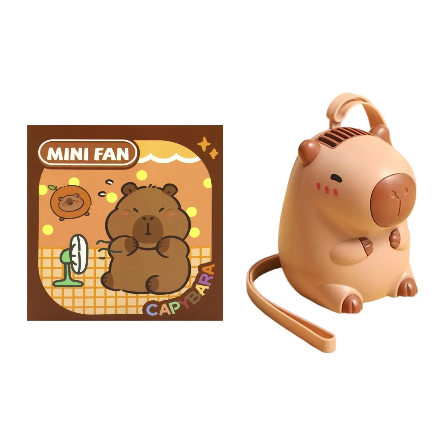مینی فن شارژی CAPYBARA به همراه بند آویز سیلیکونی - Image 3