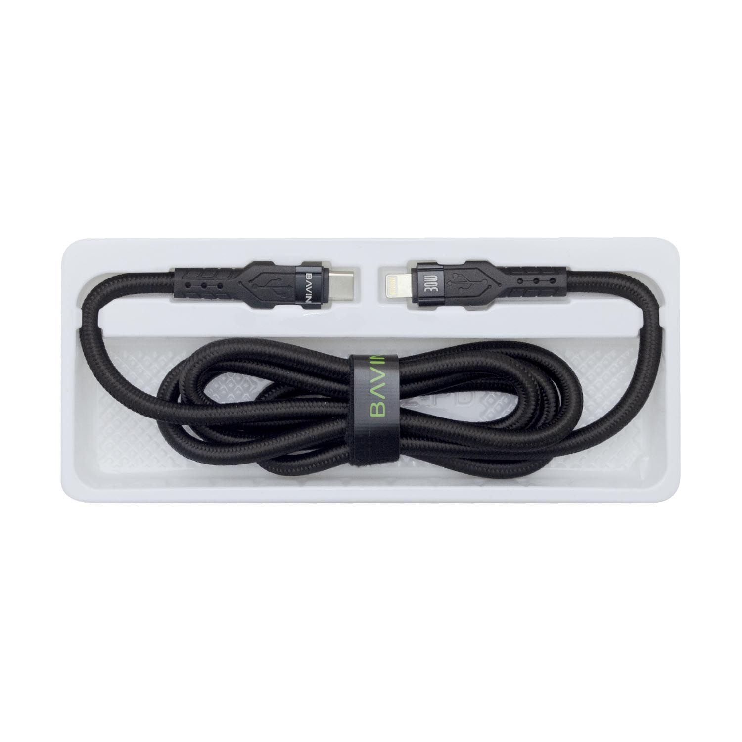 کابل تایپ سی به لایتنینگ 30 وات BAVIN مدل CB262 سری Bold Wire
