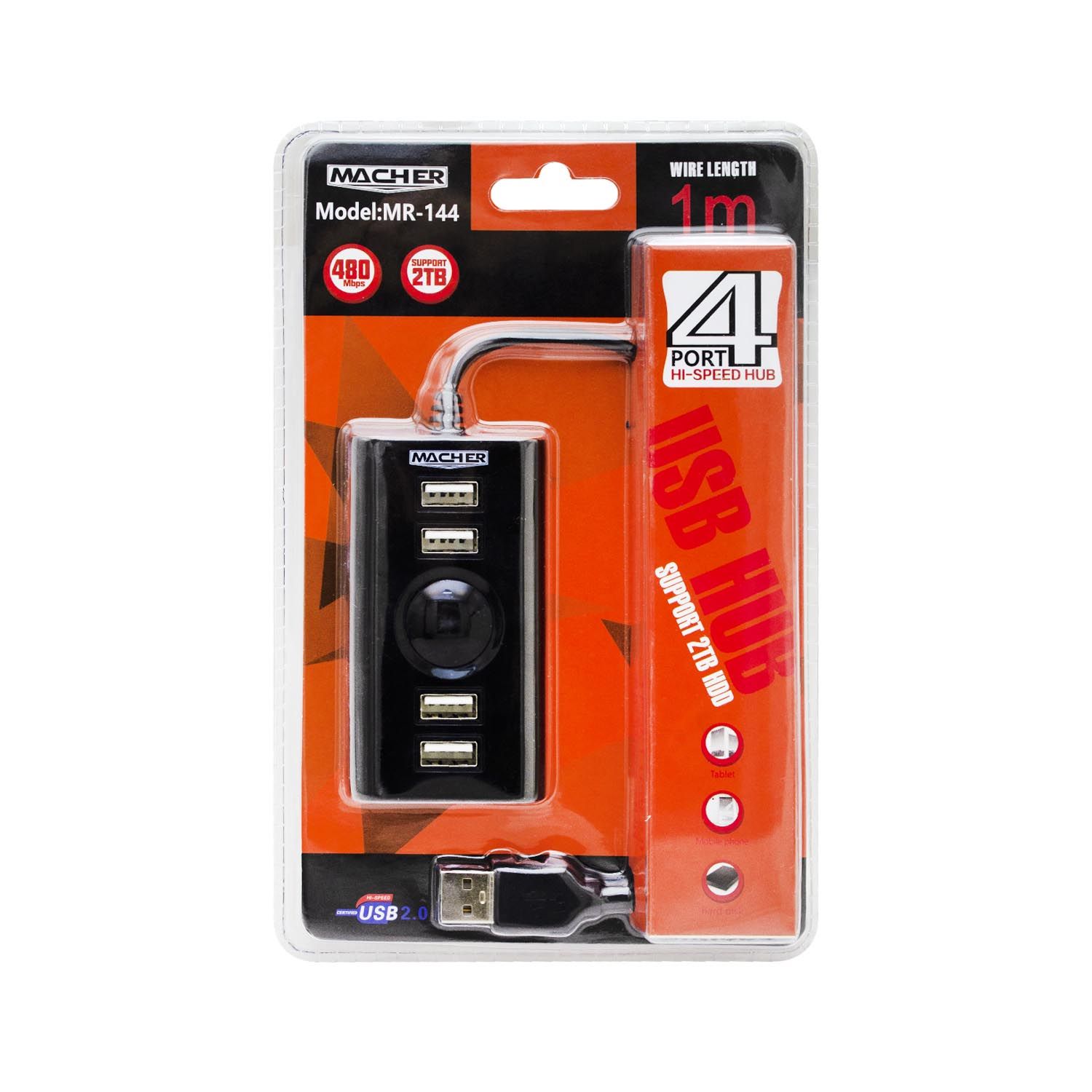 هاب USB چهار پورت MACHER مدل MR-144 - Image 2